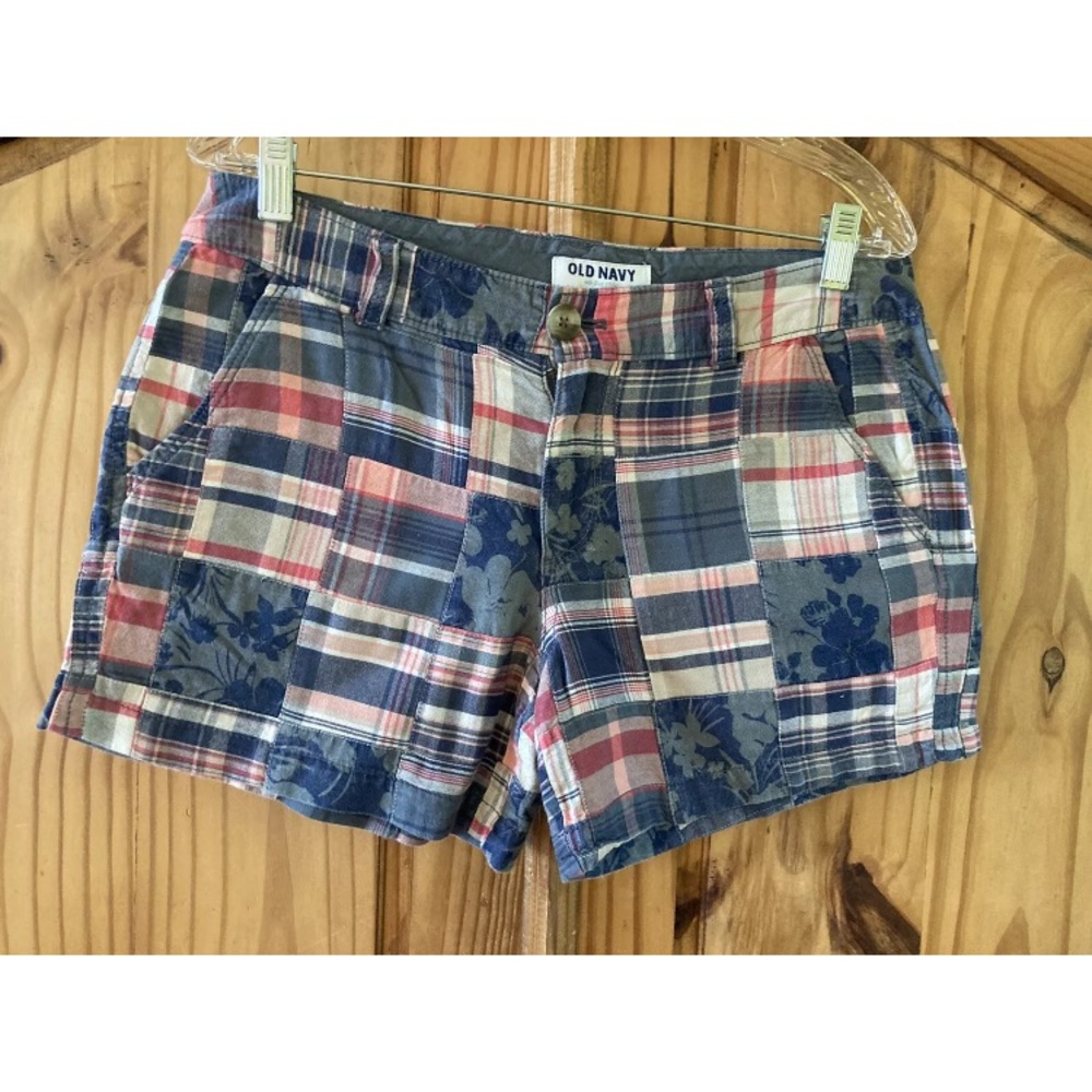 Old Navy Plaid Women's Shorts - Blue and Pink